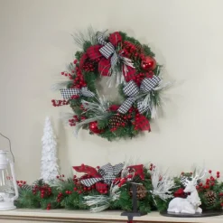 Red And Black Bow Wreath-Kirkland's Home Cheap