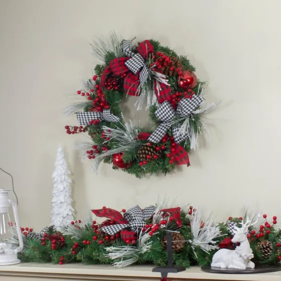 Red And Black Bow Wreath-Kirkland's Home Cheap