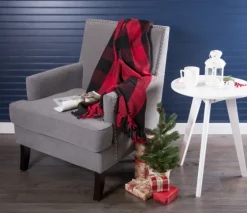 Red And Black Buffalo Check Throw-Kirkland's Home Best Sale