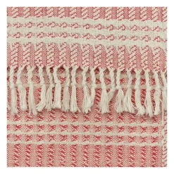 Red And Ivory Striped Cotton Throw-Kirkland's Home Best Sale