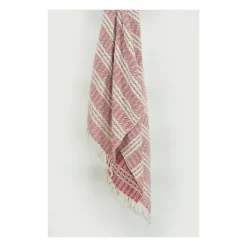 Red And Ivory Striped Cotton Throw-Kirkland's Home Best Sale