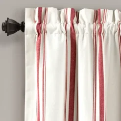 Red And White Farmhouse Stripe Valance-Kirkland's Home Hot
