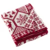 Red And White Geometric Christmas Throw Blanket-Kirkland's Home Flash Sale