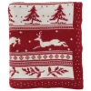 Red And White Stripe Reindeer Christmas Knit Throw-Kirkland's Home Fashion