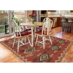 Red Bali Medallion Indoor/Outdoor Area Rug, 4X7-Kirkland's Home Online