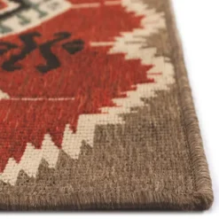 Red Bali Medallion Indoor/Outdoor Area Rug, 4X7-Kirkland's Home Online