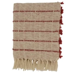 Red Beige Stripe Throw Blanket-Kirkland's Home Sale