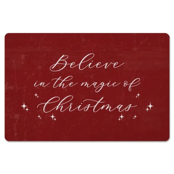 Red Believe In The Magic Of Christmas Floor Mat-Kirkland's Home Hot