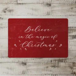 Red Believe In The Magic Of Christmas Floor Mat-Kirkland's Home Hot