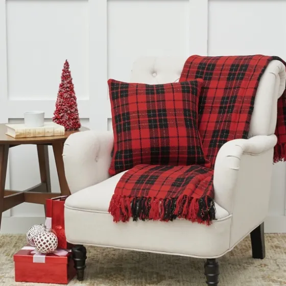 Red Black Plaid Throw Christmas Blanket-Kirkland's Home Cheap