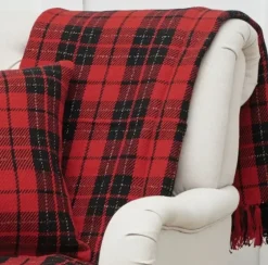 Red Black Plaid Throw Christmas Blanket-Kirkland's Home Cheap