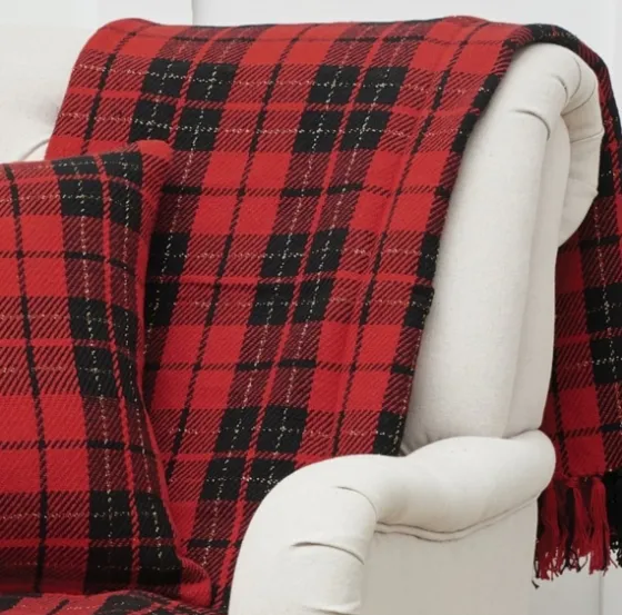 Red Black Plaid Throw Christmas Blanket-Kirkland's Home Cheap