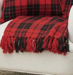 Red Black Plaid Throw Christmas Blanket-Kirkland's Home Cheap