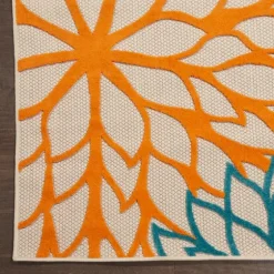 Red Bright Floral Burst Outdoor Area Rug, 7X10-Kirkland's Home Cheap