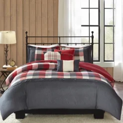 Red Buffalo Check 6-Pc. Full/Queen Duvet Cover Set-Kirkland's Home Clearance