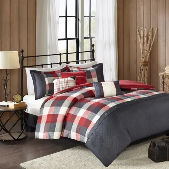 Red Buffalo Check 6-Pc. Full/Queen Duvet Cover Set-Kirkland's Home Clearance