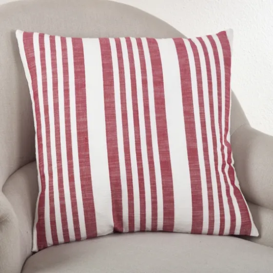 Red Coastal Stripe Pillow-Kirkland's Home Online