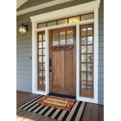 Red Damask Welcome Coir Doormat-Kirkland's Home Best