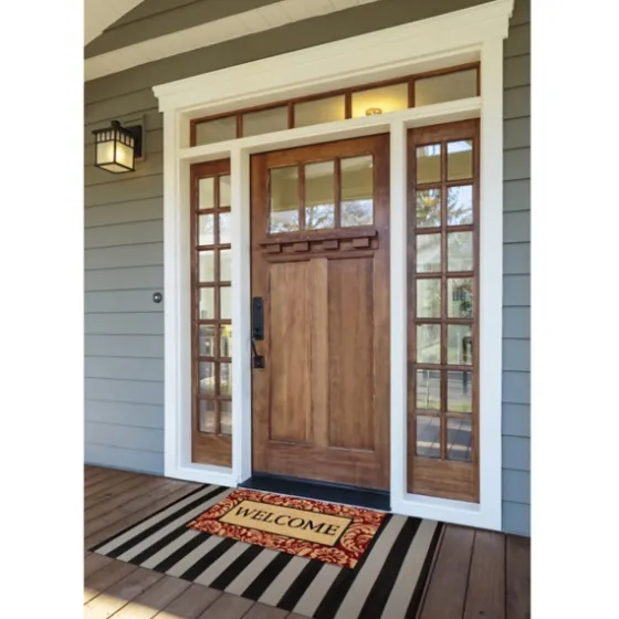 Red Damask Welcome Coir Doormat-Kirkland's Home Best