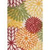 Red Floral Burst Outdoor Area Rug, 5X7-Kirkland's Home Cheap