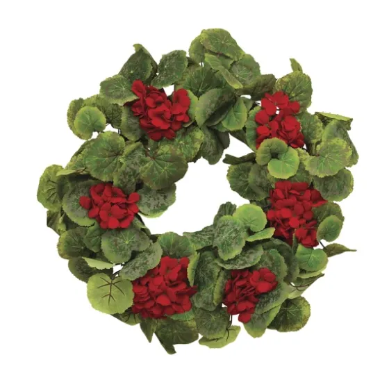 Red Geranium Twig Wreath-Kirkland's Home Discount
