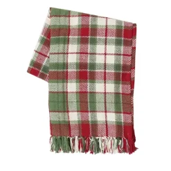 Red Green White Plaid Christmas Throw Blanket-Kirkland's Home Store