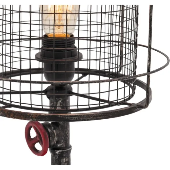 Red Iron Cage Shade Edison Table Lamp-Kirkland's Home Store