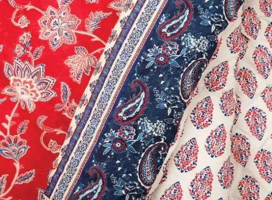 Red Navy Marbella Queen 5-Pc. Comforter Set-Kirkland's Home Hot