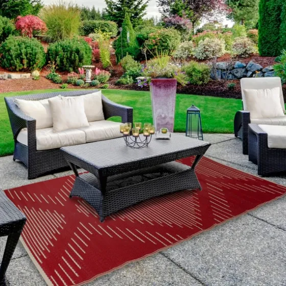 Red Primitive Arrow Outdoor Area Rug, 4X6-Kirkland's Home New