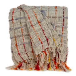 Red Primitive Squares Handloomed Throw Blanket-Kirkland's Home Best