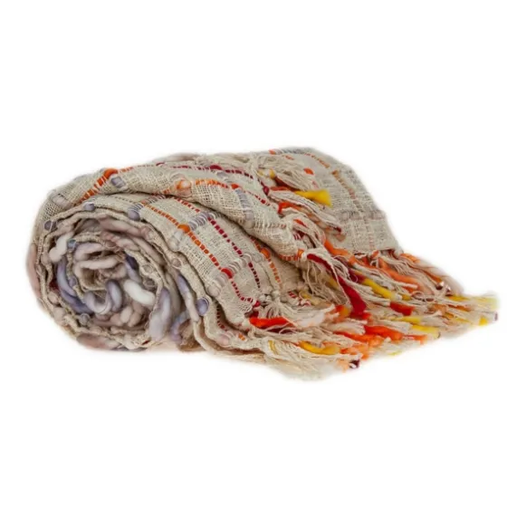 Red Primitive Squares Handloomed Throw Blanket-Kirkland's Home Best