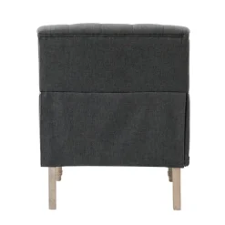 Reginald Charcoal Button Tufted Armchair-Kirkland's Home Flash Sale