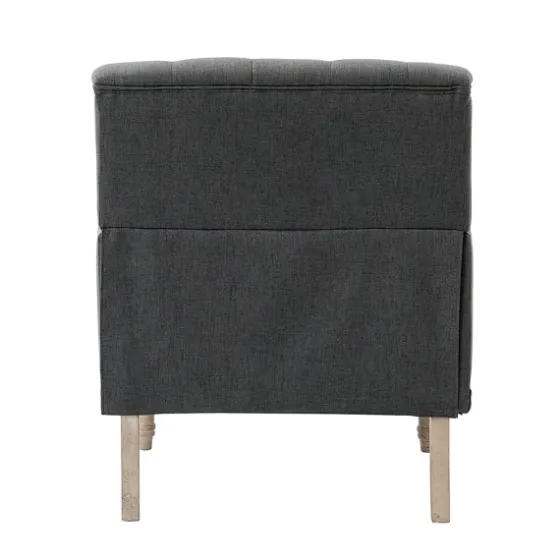 Reginald Charcoal Button Tufted Armchair-Kirkland's Home Flash Sale