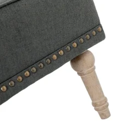 Reginald Charcoal Button Tufted Armchair-Kirkland's Home Flash Sale