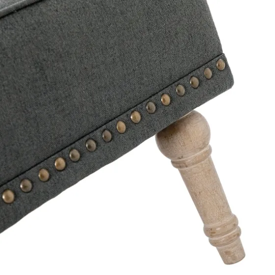 Reginald Charcoal Button Tufted Armchair-Kirkland's Home Flash Sale