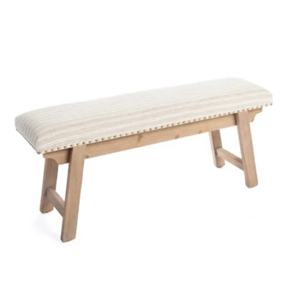 Remi Stripe Upholstered Bench-Kirkland's Home Best