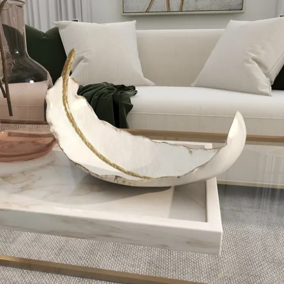 Resin Feather Bowl-Kirkland's Home Discount