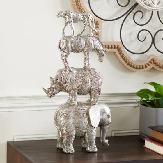 Resin Stacked Animals Sculpture-Kirkland's Home Clearance