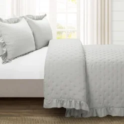 Reyna Ruffle 3-Pc. Full/Queen Quilt Set-Kirkland's Home Online