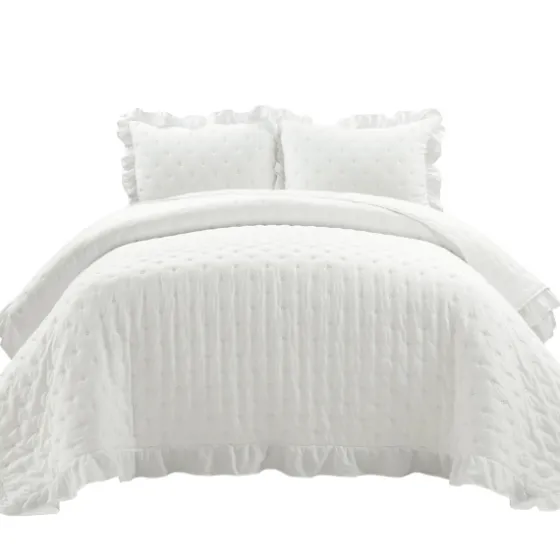 Reyna Ruffle 3-Pc. Full/Queen Quilt Set-Kirkland's Home Flash Sale