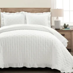 Reyna Ruffle 3-Pc. King Quilt Set-Kirkland's Home Cheap