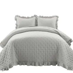 Reyna Ruffle 3-Pc. King Quilt Set-Kirkland's Home Discount