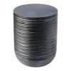 Ribbed Gun Metal Black Drum Accent Table-Kirkland's Home Best Sale