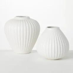 Ribbed Teardrop Vases, Set Of 2-Kirkland's Home Best