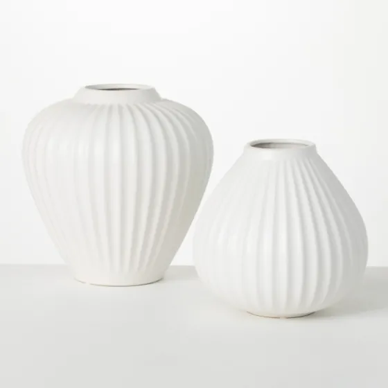 Ribbed Teardrop Vases, Set Of 2-Kirkland's Home Best