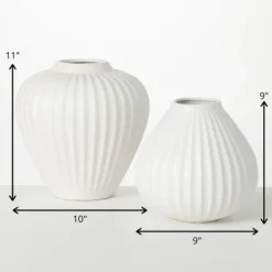 Ribbed Teardrop Vases, Set Of 2-Kirkland's Home Best