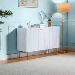 Ribbed Wood Sideboard Cabinet-Kirkland's Home Outlet