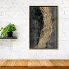 Ribbon Of Gold Abstract Canvas Framed Art-Kirkland's Home Shop
