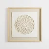 Rice Paper & Natural Linen Cutout Wall Plaque-Kirkland's Home Online
