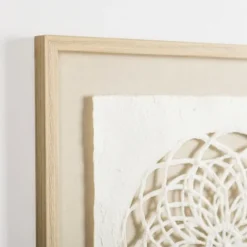 Rice Paper & Natural Linen Cutout Wall Plaque-Kirkland's Home Online